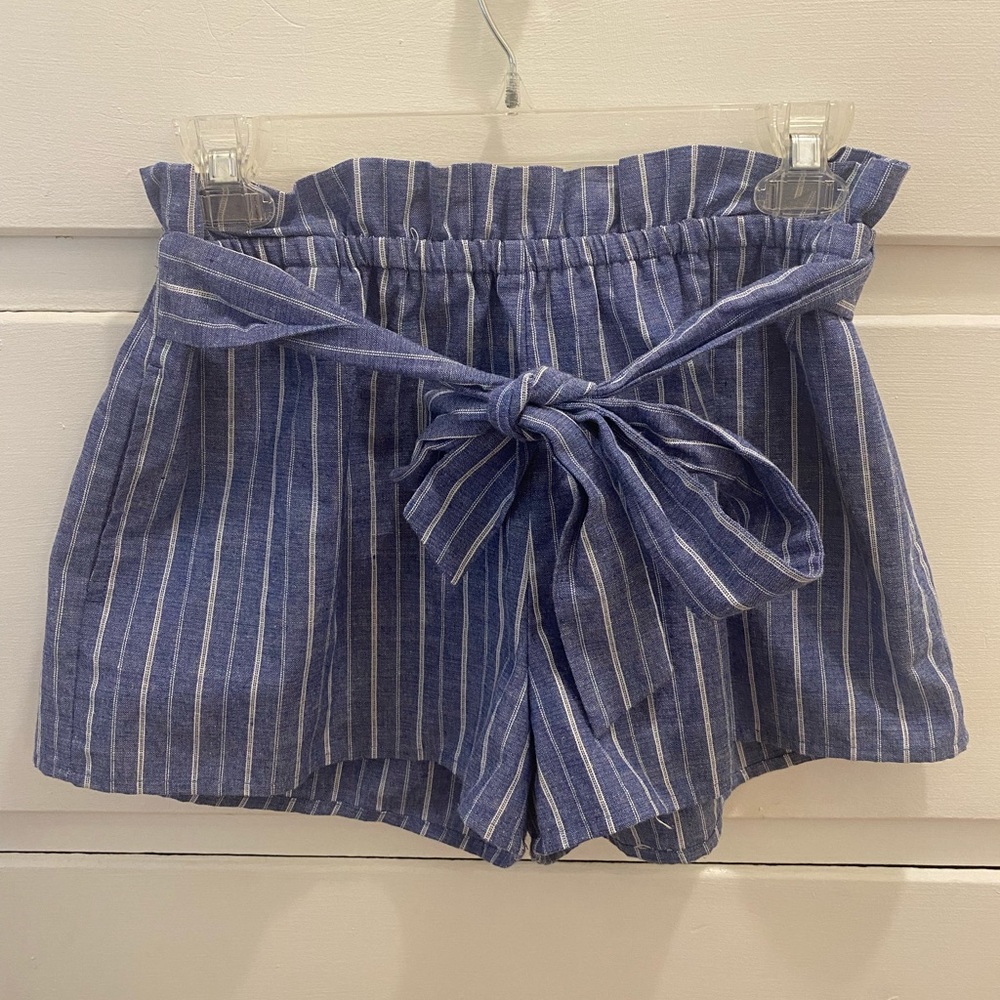 Striped denim looking shorts